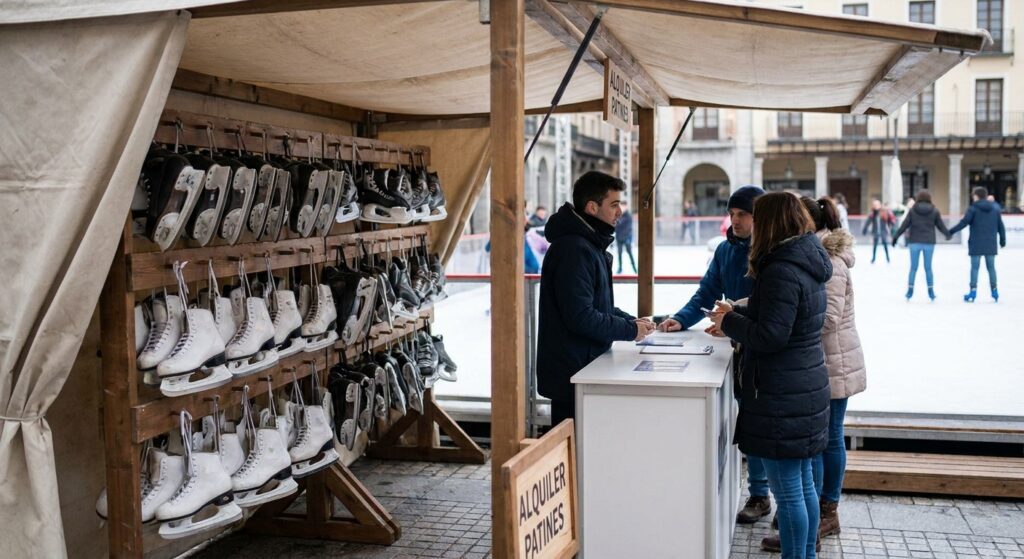Alquiler de patines de hielo para pistas m&oacute;viles