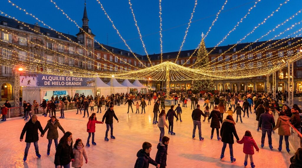 Alquiler de pista de hielo grande para grandes aforos