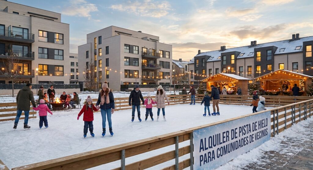 Alquiler de pista de hielo para comunidades de vecinos