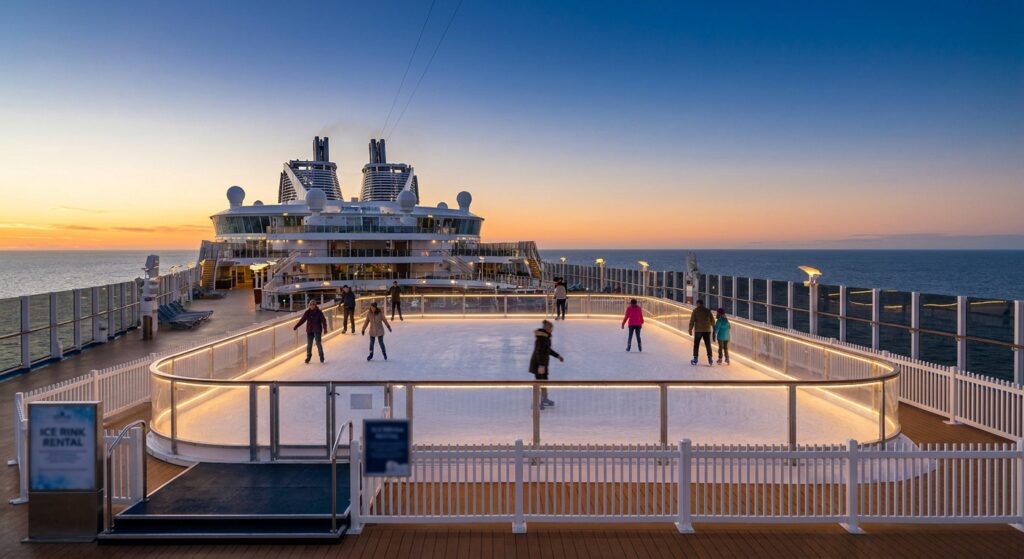 Alquiler de pista de hielo para cruceros