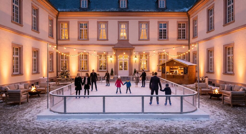 Alquiler de pista de patinaje sobre hielo para eventos privados