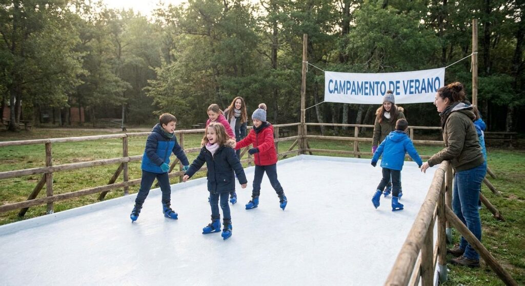 Alquiler de pista de hielo para campamentos