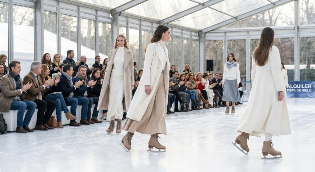Alquiler de pista de hielo para desfiles de moda