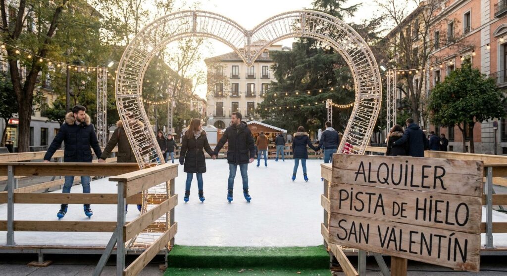 Alquiler de pista de hielo para eventos de San Valentín