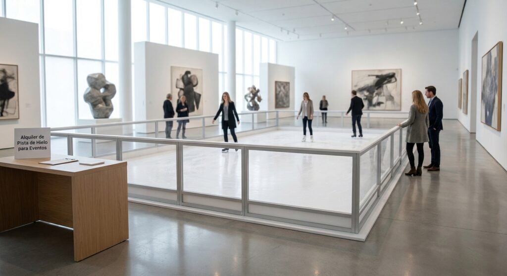 Alquiler de pista de hielo para galerías de arte