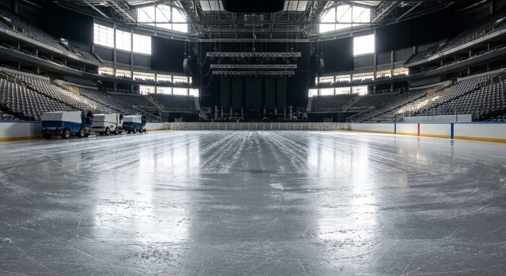 Alquiler de pista de hielo para recintos de conciertos