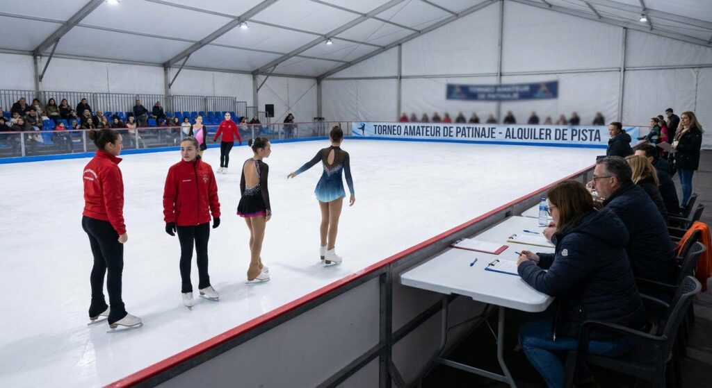 Alquiler de pista de hielo para torneos de patinaje amateur