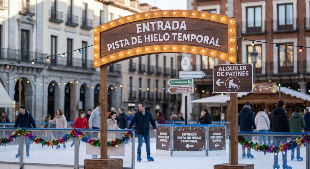 C&oacute;mo dise&ntilde;ar el recorrido y la se&ntilde;alizaci&oacute;n de una pista de hielo temporal
