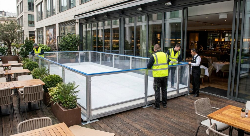 C&oacute;mo montar una pista de hielo en un restaurante o terraza