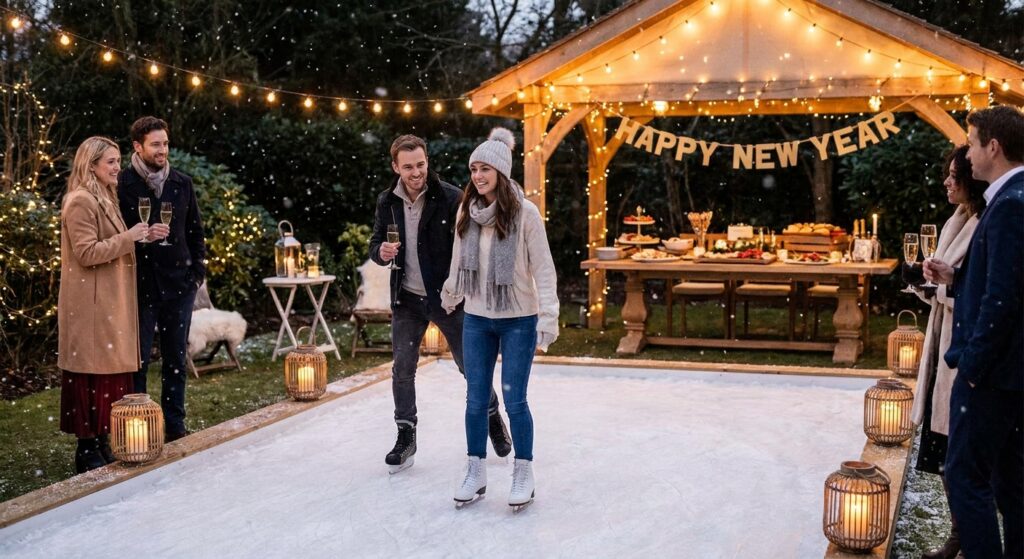 C&oacute;mo organizar una fiesta de Nochevieja con pista de hielo