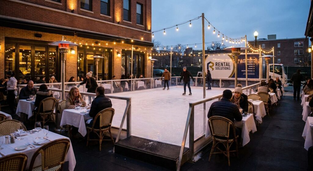 Mejores empresas de alquiler de pista de hielo para restaurantes