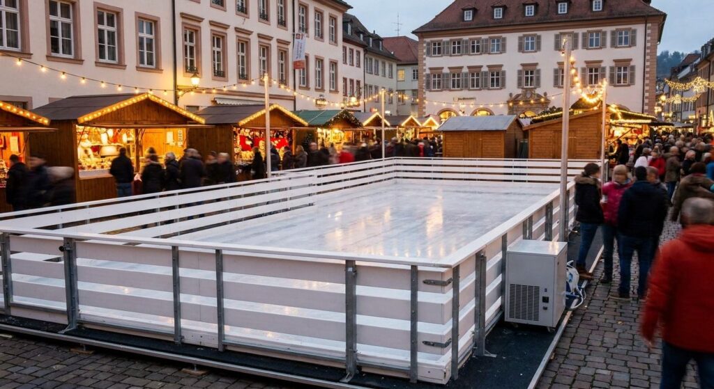 Pista de hielo móvil para eventos