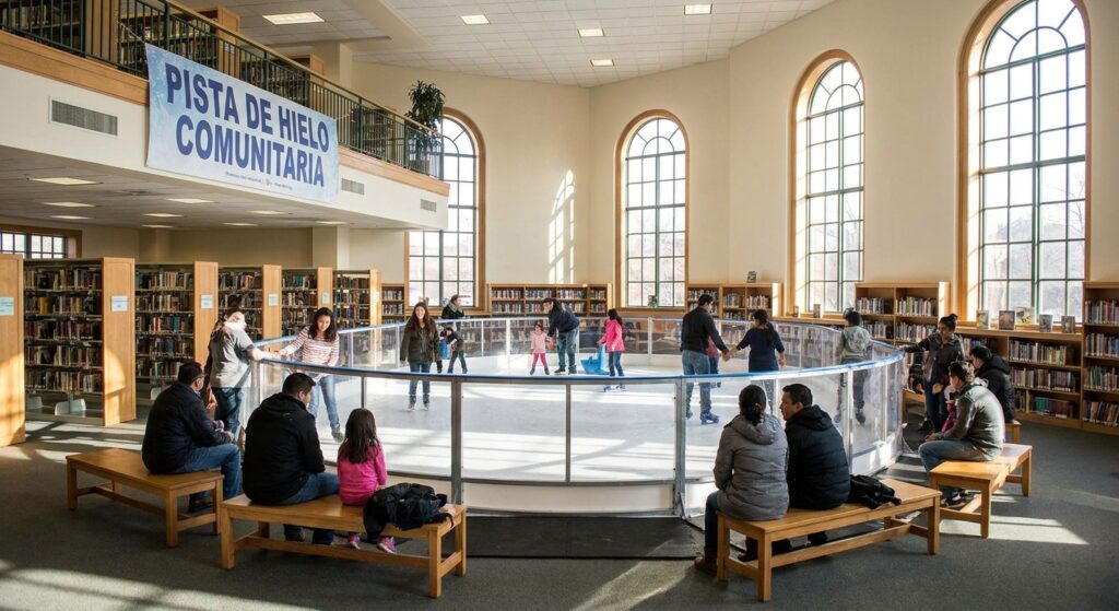Pista de hielo para bibliotecas y centros comunitarios
