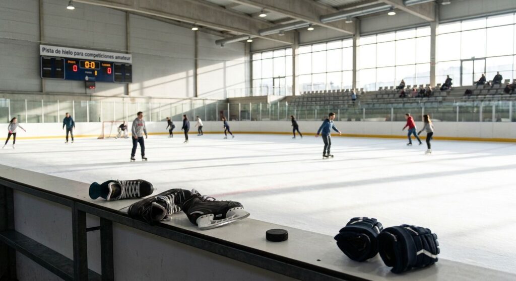 Pista de hielo para competiciones amateur