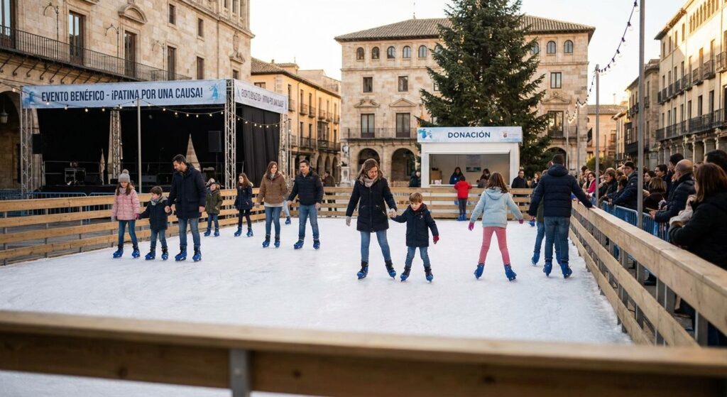 Pista de hielo para eventos ben&eacute;ficos