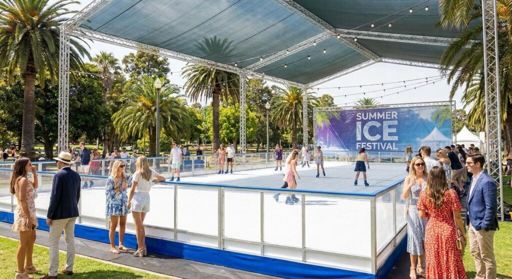 Pista de hielo para eventos de verano