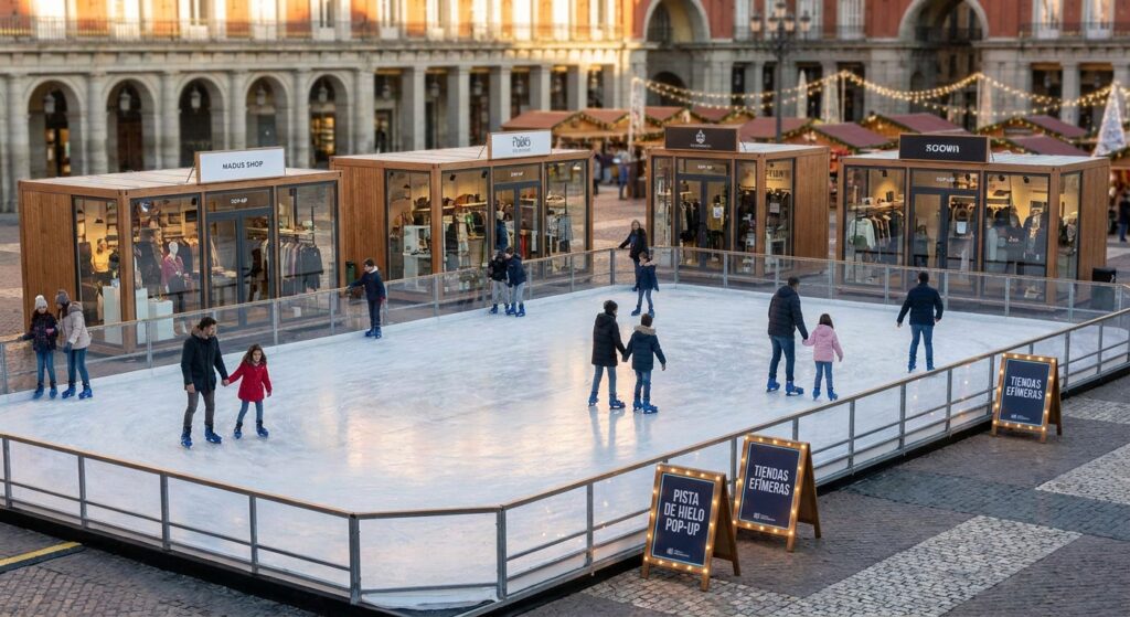 Pista de hielo para tiendas pop-up