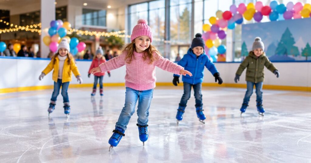 Alquiler de pista de hielo para fiestas de cumpleaños infantiles