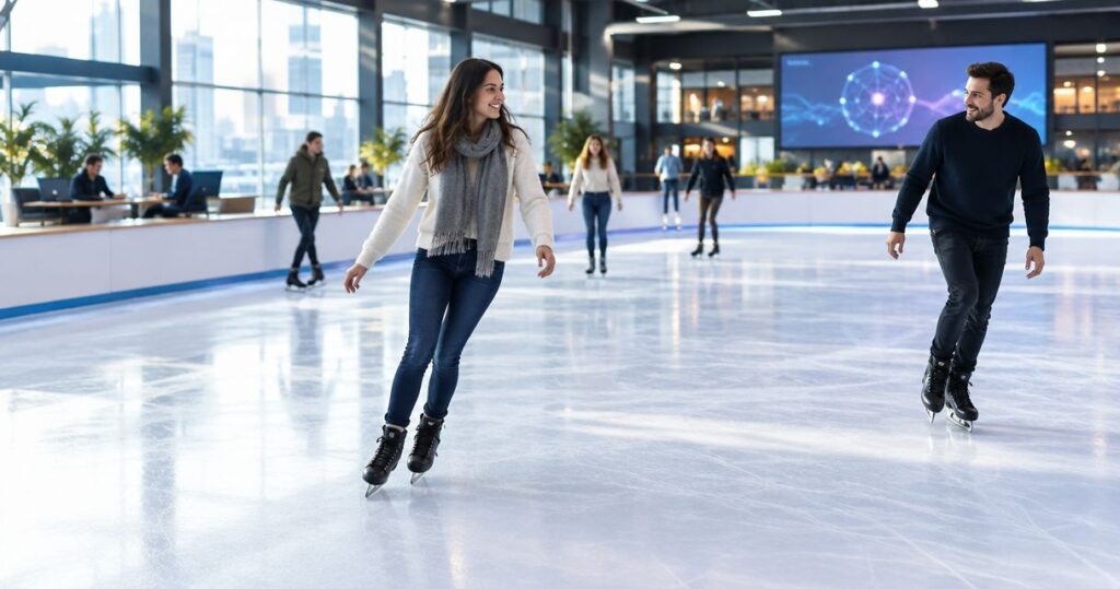 Alquiler de pista de hielo para hubs y centros de innovación tecnológica