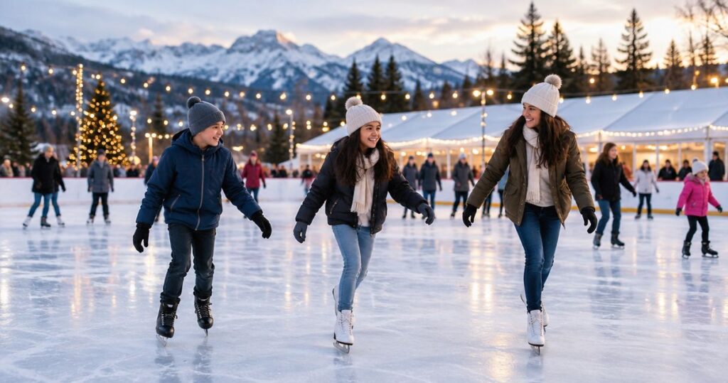 Pista de hielo para actividades comunitarias