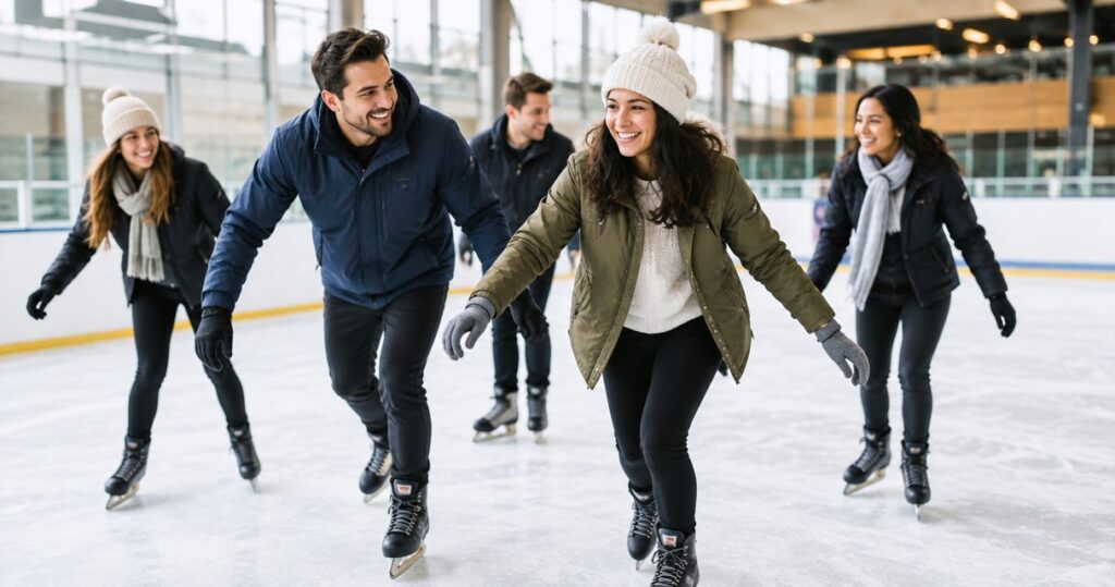 Pista de hielo para actividades de equipo