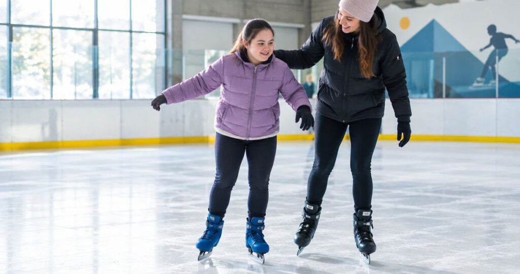 Pista de hielo para actividades terapéuticas